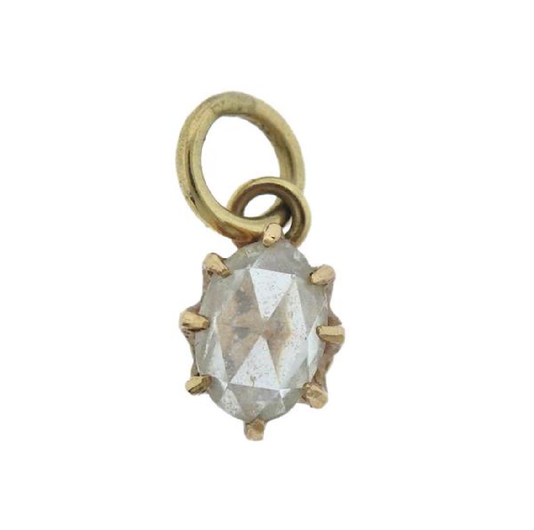 14k Gold Rose Cut Diamond Pendant (1 of 3)