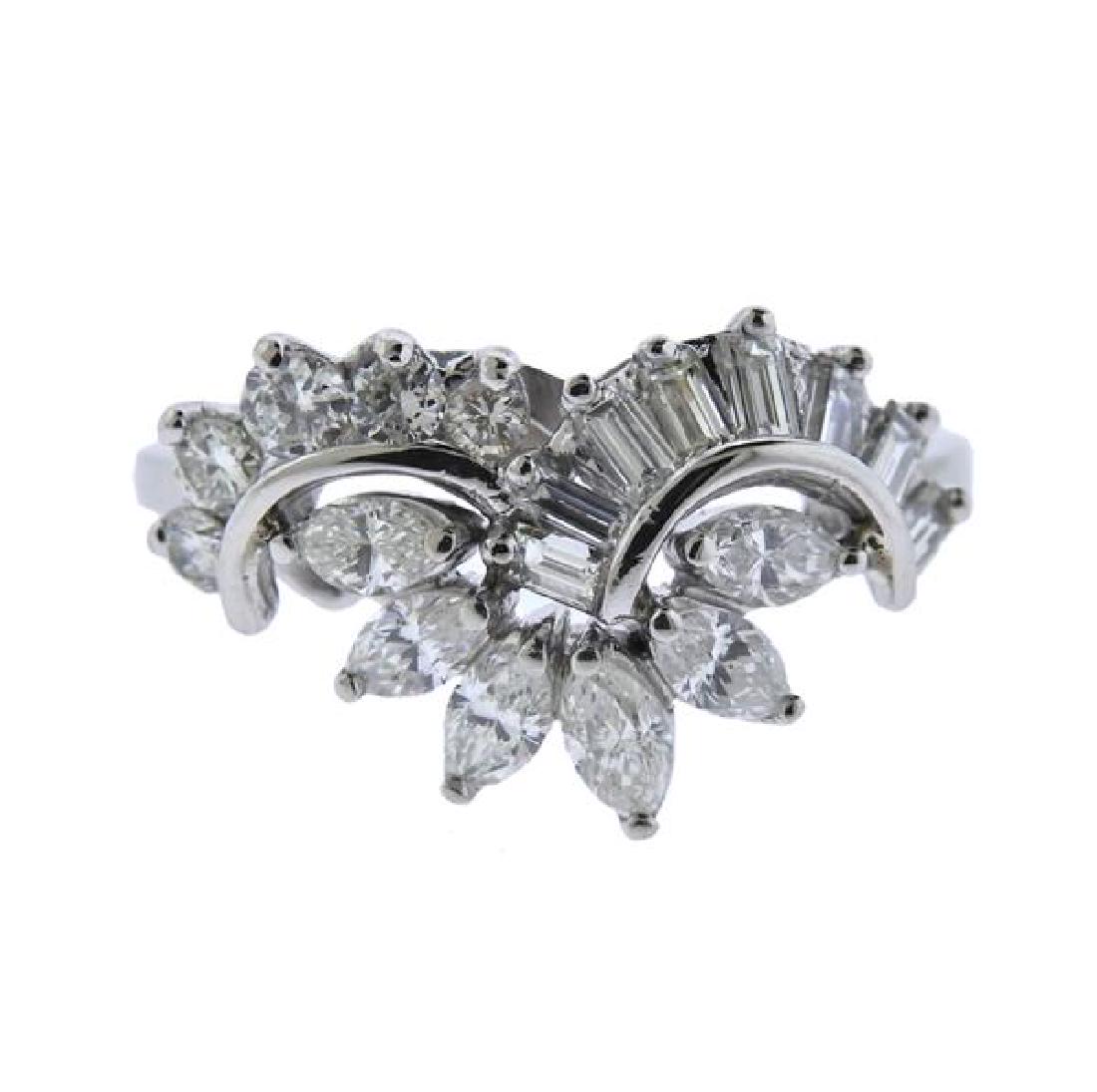 Mid Century Platinum Diamond Ring (1 of 3)