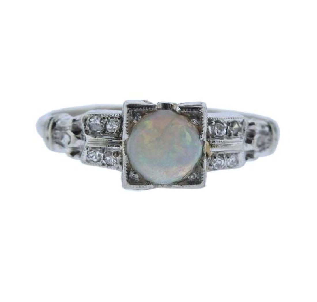 14K Gold Diamond Opal Ring (1 of 3)