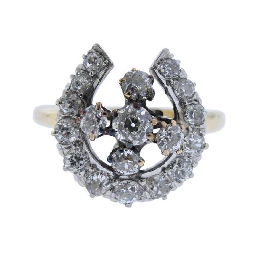 Antique 14K Gold Diamond Ring (1 of 4)