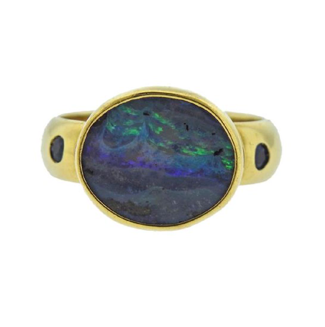 20k Gold Opal Sapphire Ring (1 of 4)