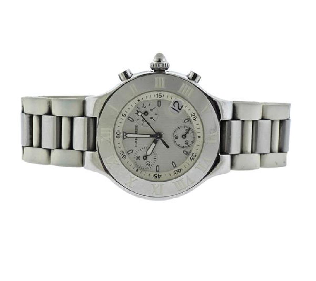 Cartier Must 21 Chronoscaph Steel Quartz  Watch (1 of 3)