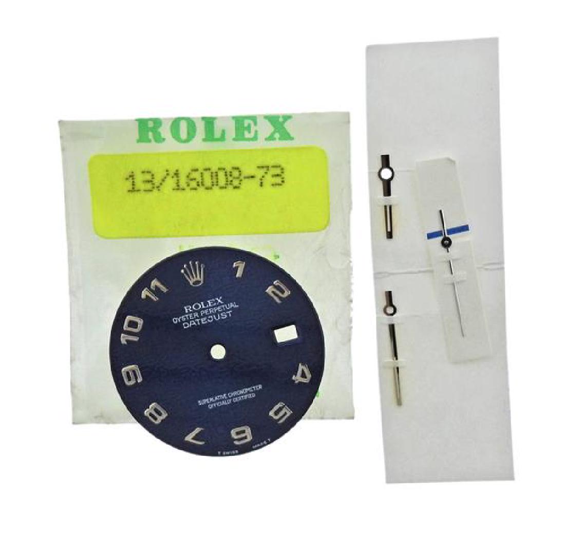 Rolex Oyster Datejust Watch Blue Dial Hands Set (1 of 4)