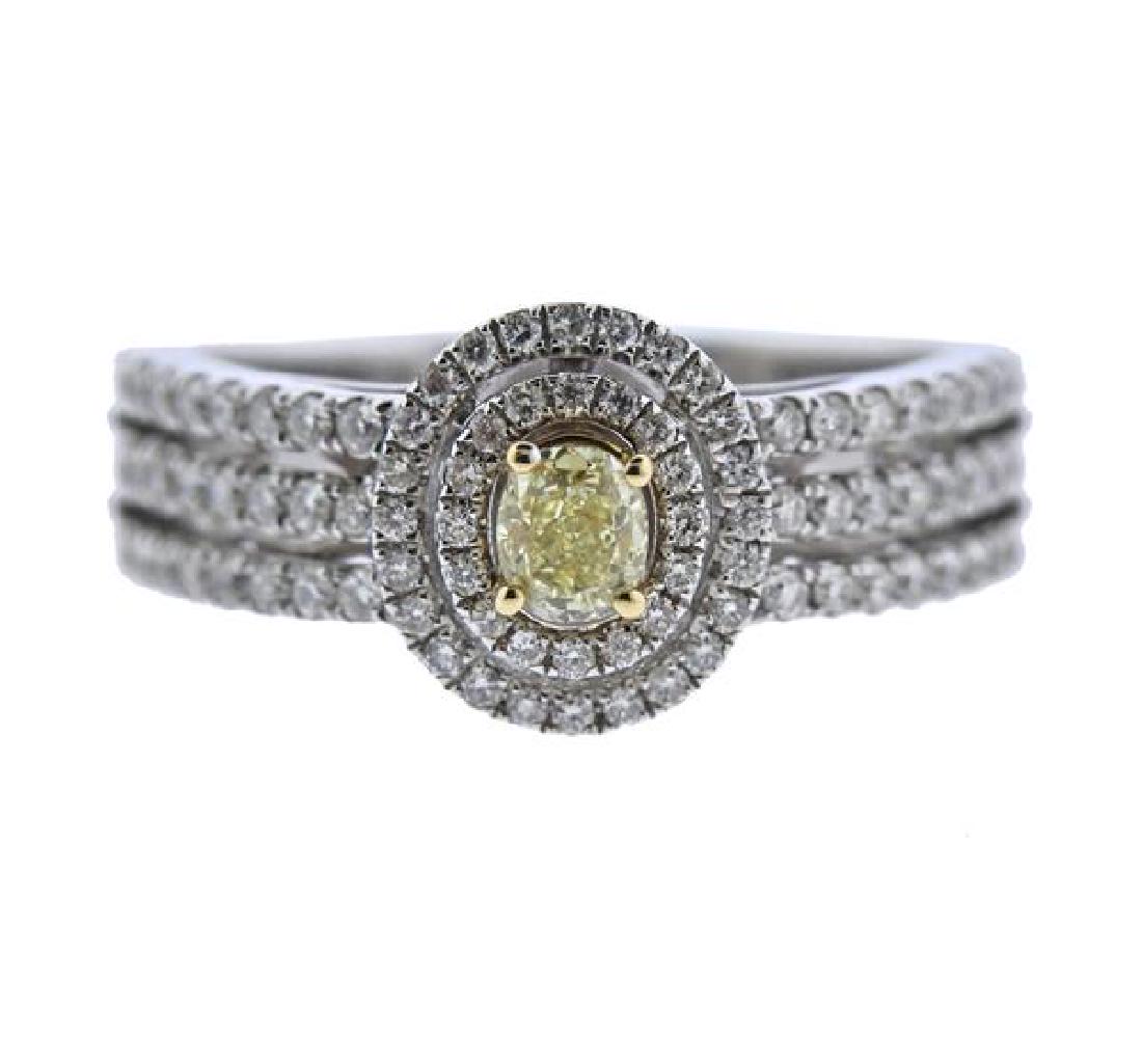 14K Gold Yellow White Diamond Ring (1 of 3)
