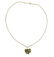 Tiffany & Co 18K Gold Onyx Inlay Heart Pendant on