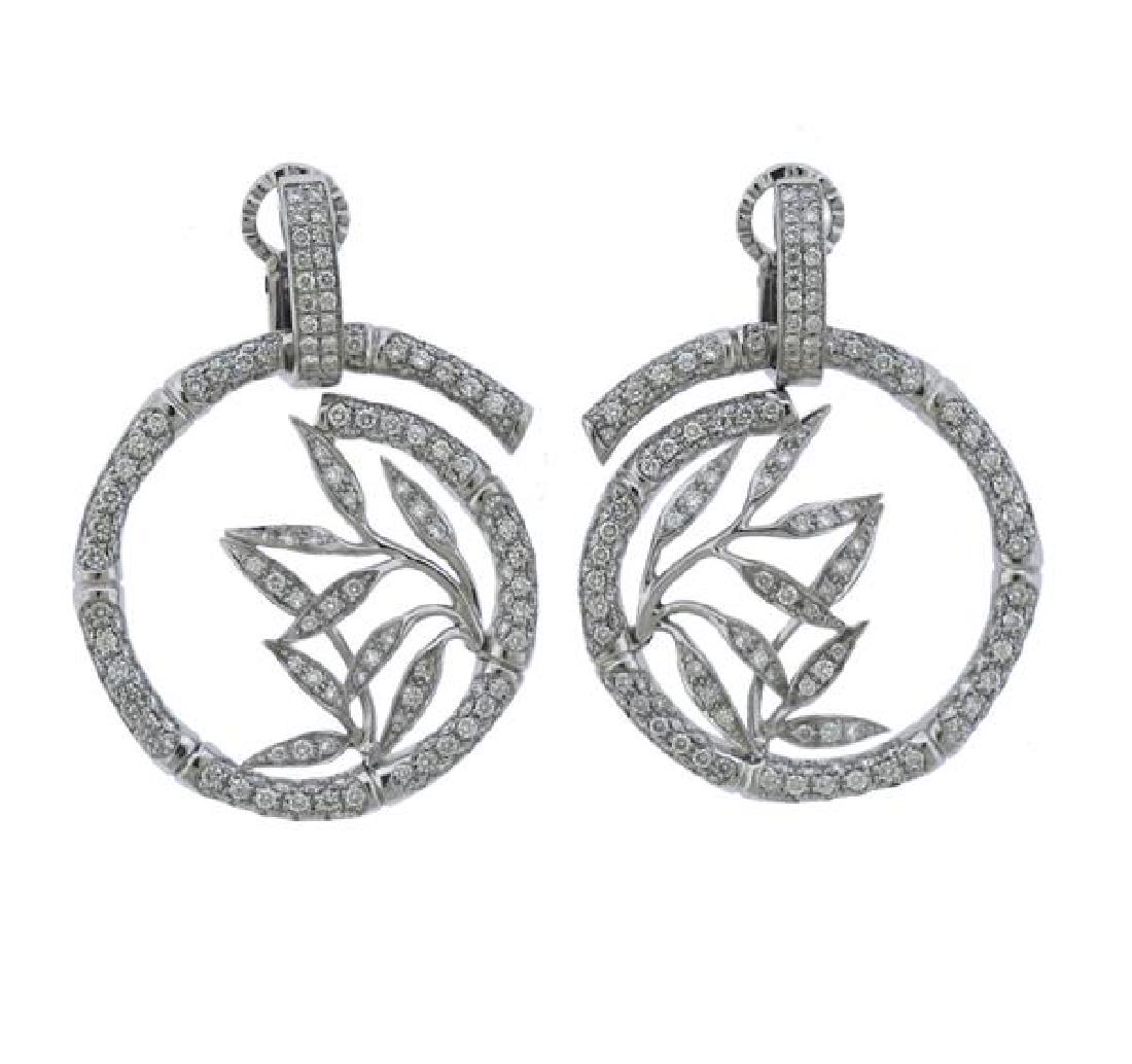Carrera Y Carrera Bamboo 18K Gold Diamond Earrings (1 of 5)
