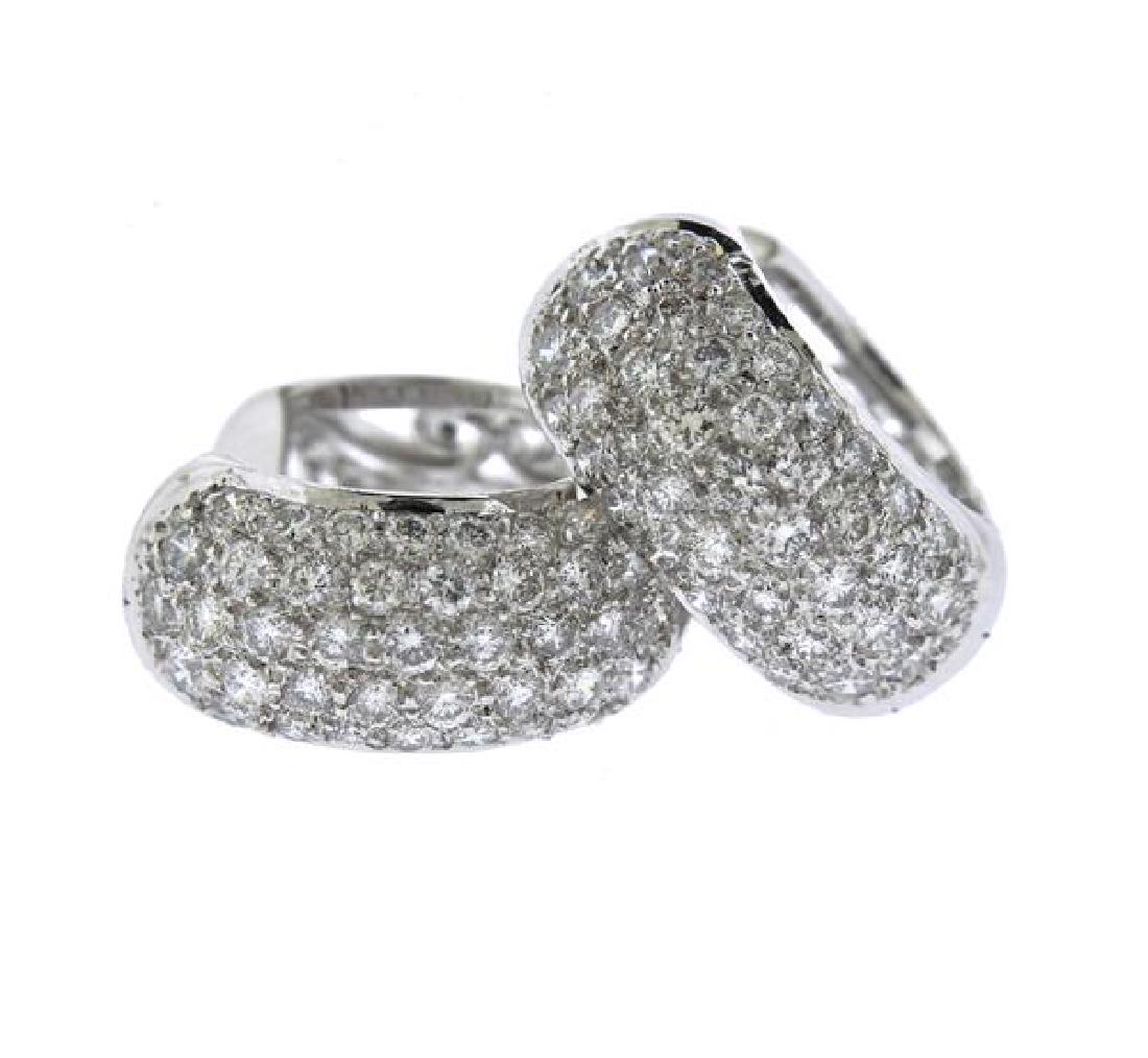 18K Gold Diamond Huggie Earrings (1 of 3)