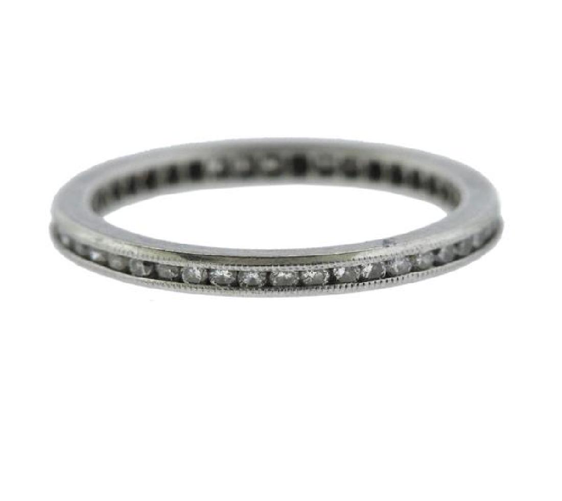 Platinum Diamond Eternity Wedding Band Ring (1 of 2)