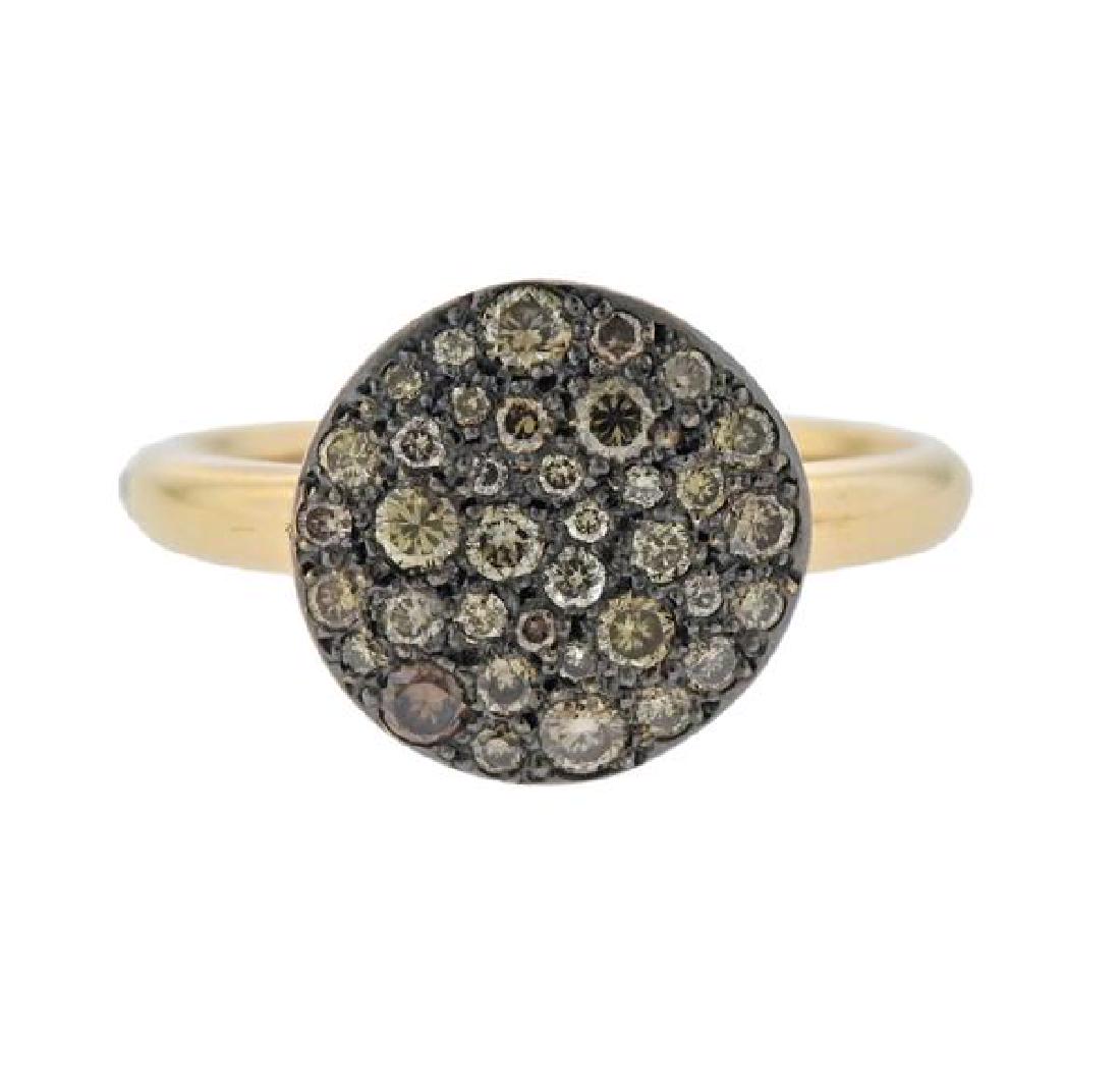 Pomellato Sabbia 18K Gold Brown Diamond Ring (1 of 3)