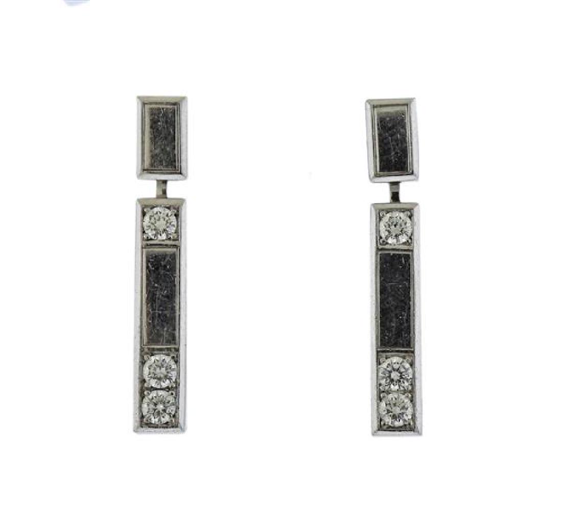 Harry Winston 18K Gold Diamond Stick Earrings (1 of 3)