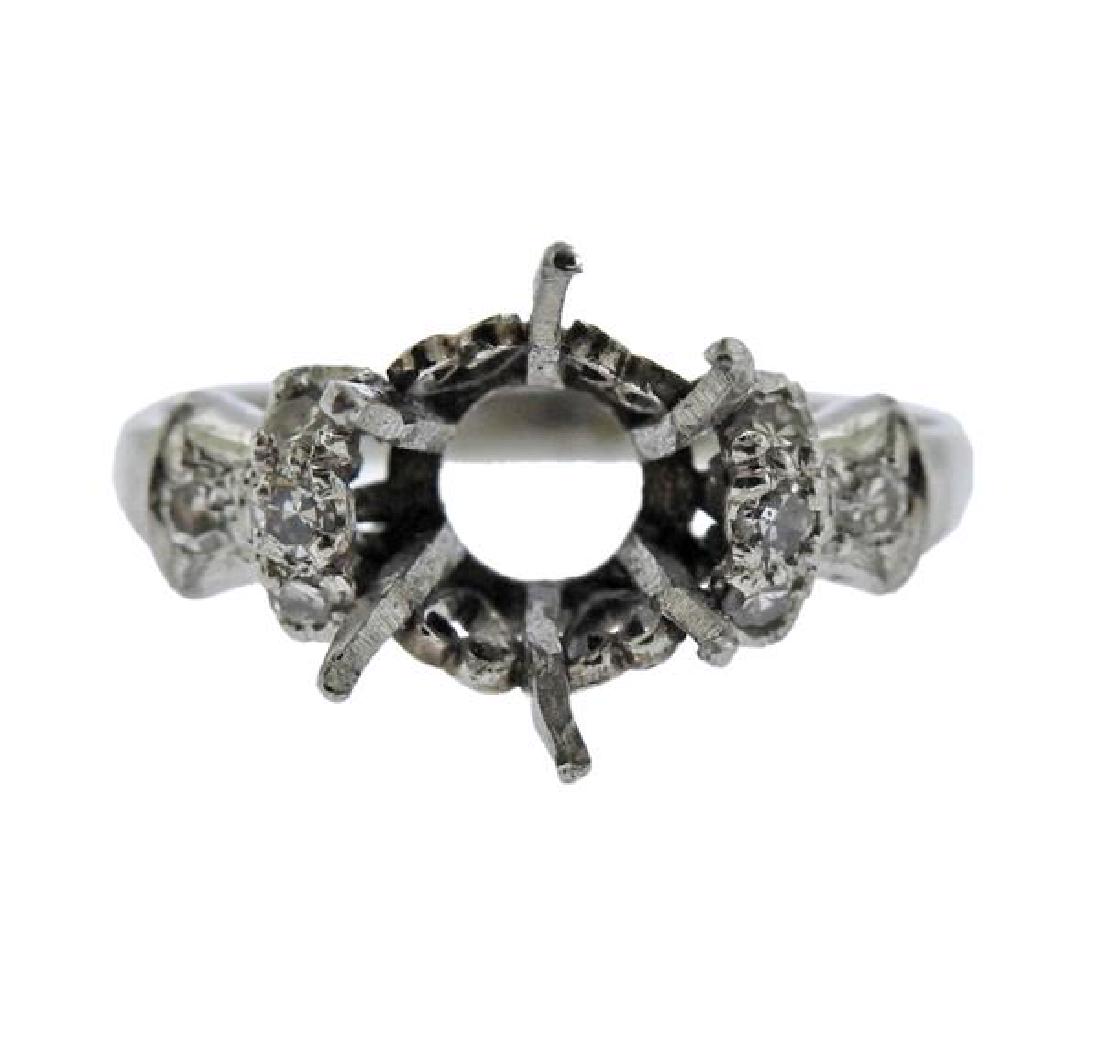 Platinum Diamond Engagement Ring Mounting (1 of 3)