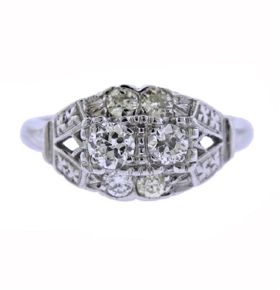 Mid Century  Platinum Diamond Ring (1 of 3)