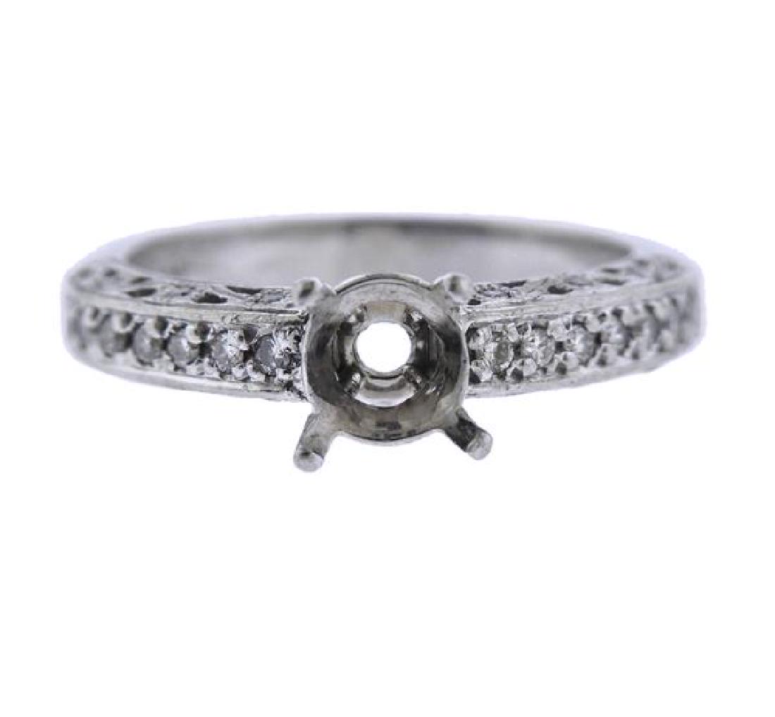 Platinum Diamond Engagement Ring Mounting (1 of 3)