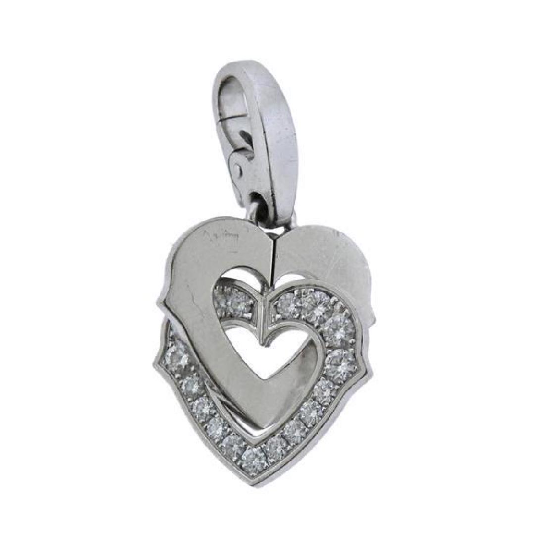 Cartier 18k Gold Diamond Heart Charm Pendant (1 of 3)
