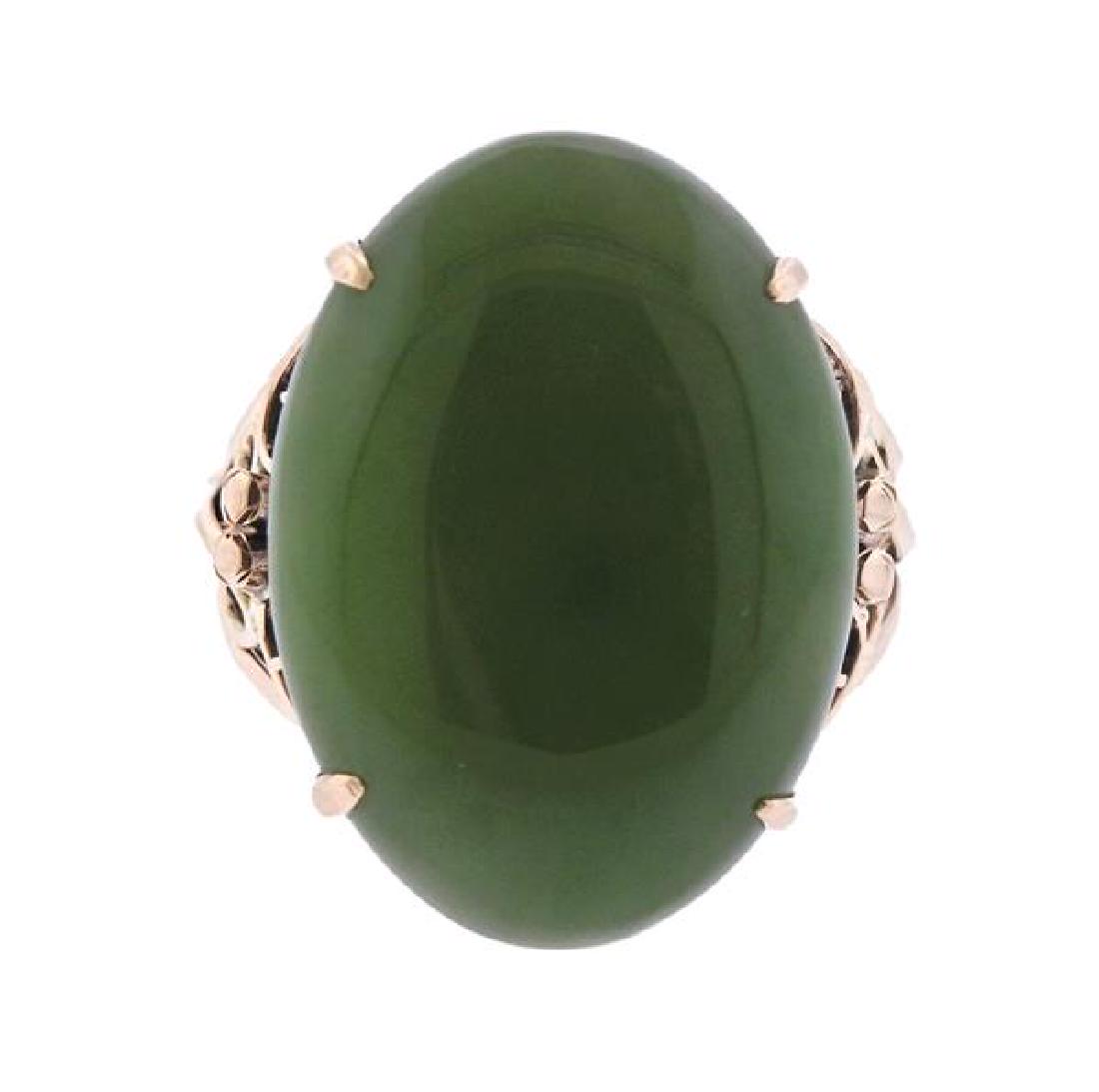 14k Gold Nephrite Jade Ring (1 of 3)