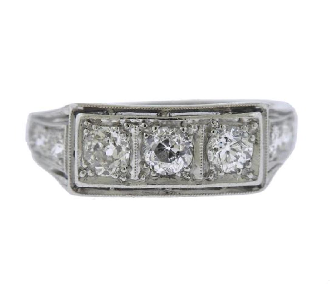 Antique Platinum Diamond Ring (1 of 3)