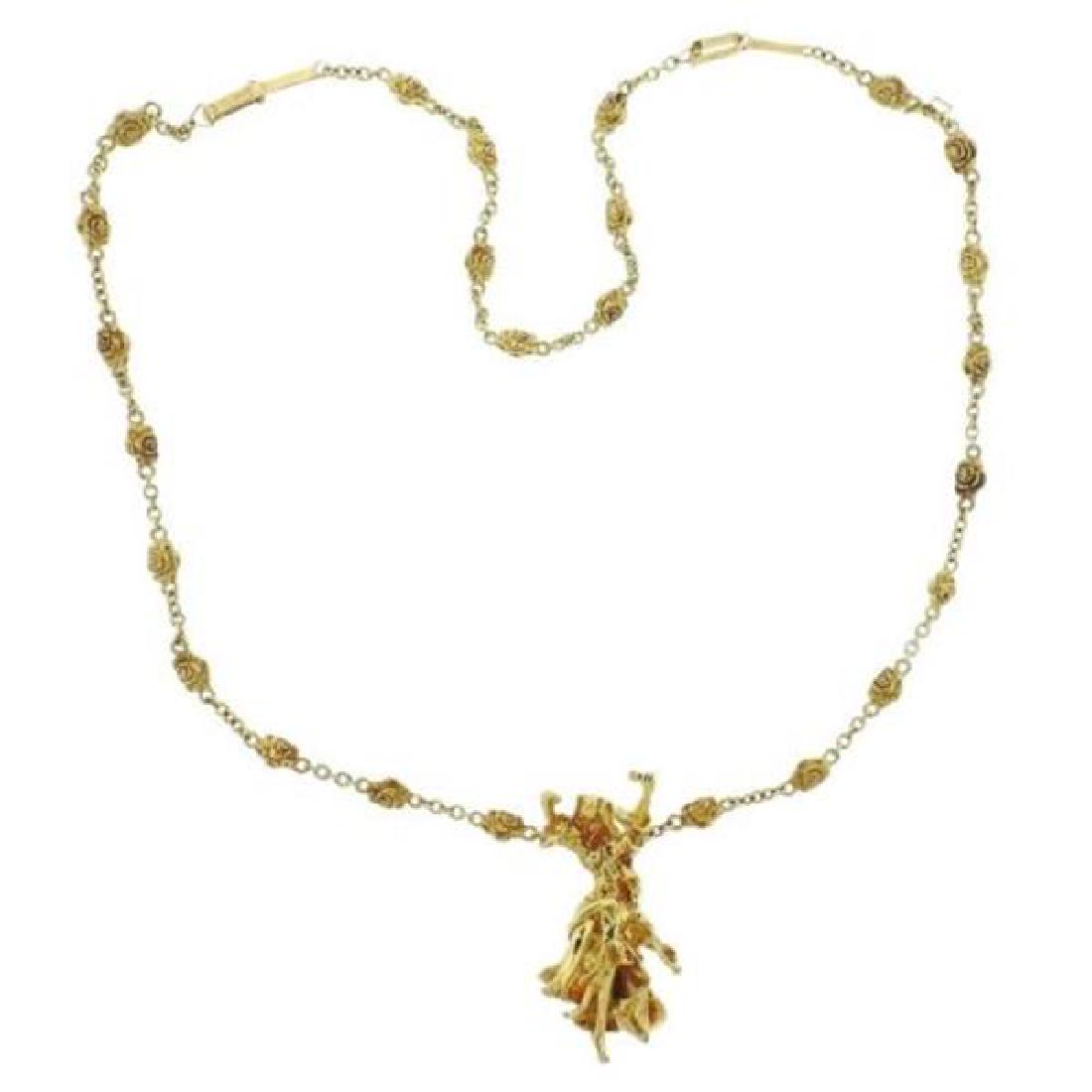 Salvador Dali Carmen La Clotalos 18K Gold Necklace (1 of 8)