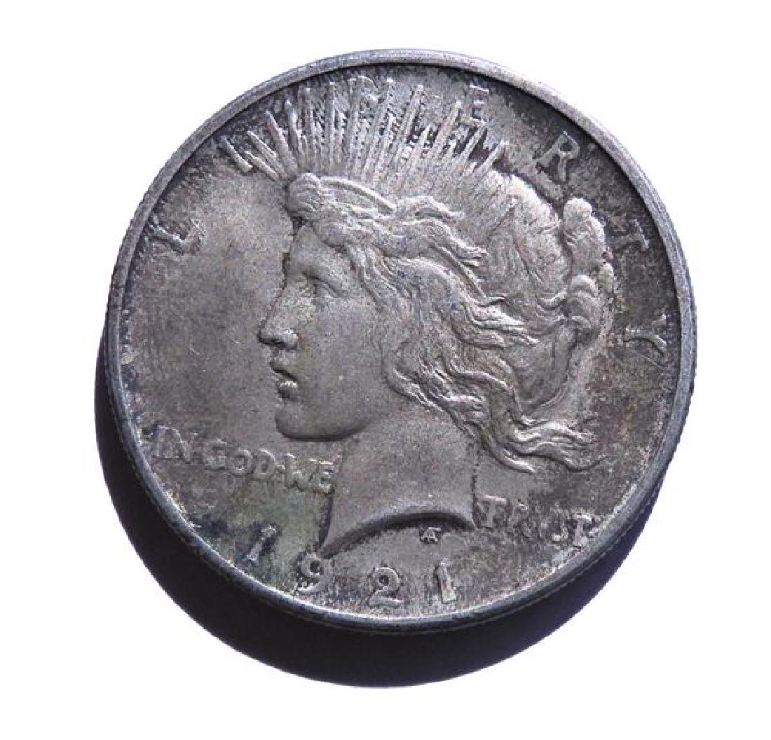 1921 Peace Dollar Silver US Coin (1 of 2)