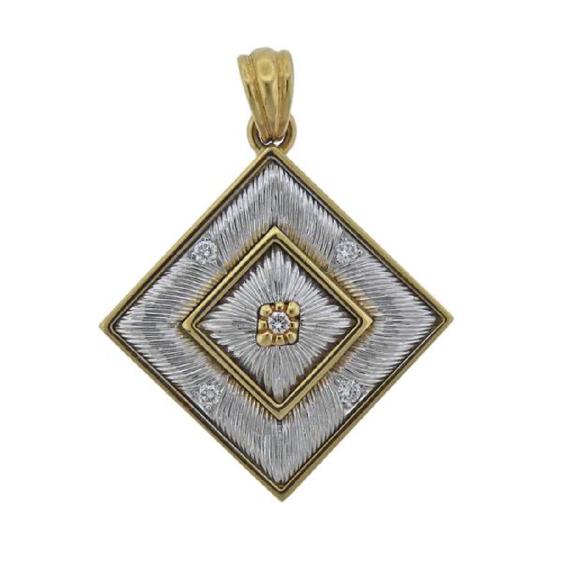 Buccellati Prestigio Diamond Gold Pendant (1 of 3)