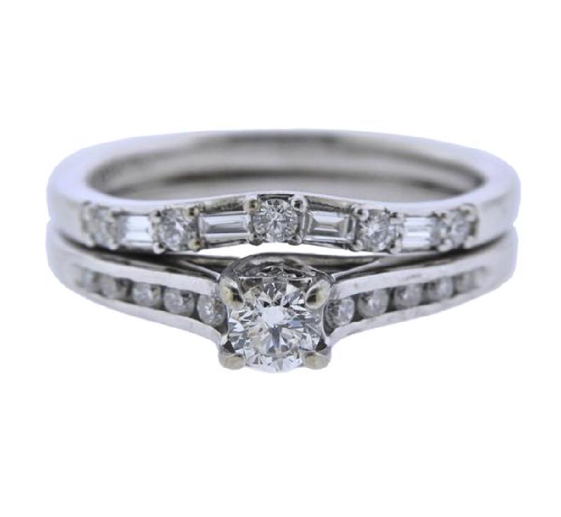 14K Gold Diamond Engagement Wedding Ring Set (1 of 3)