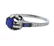 Art Deco 18k Gold Blue Stone Ring - 2