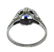 Art Deco 18k Gold Blue Stone Ring - 3