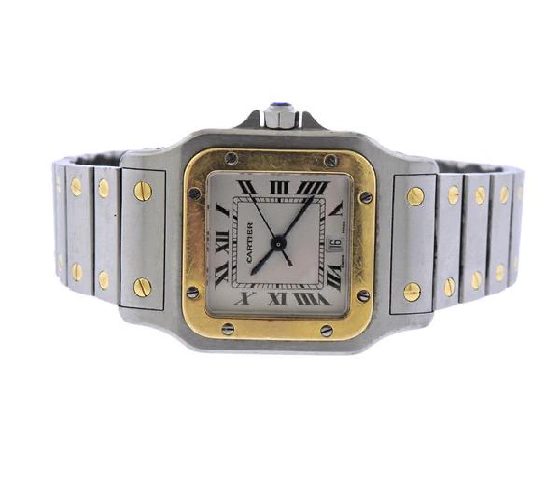 Cartier Santos Stainless Gold Quartz Watch CC735091 (1 of 4)