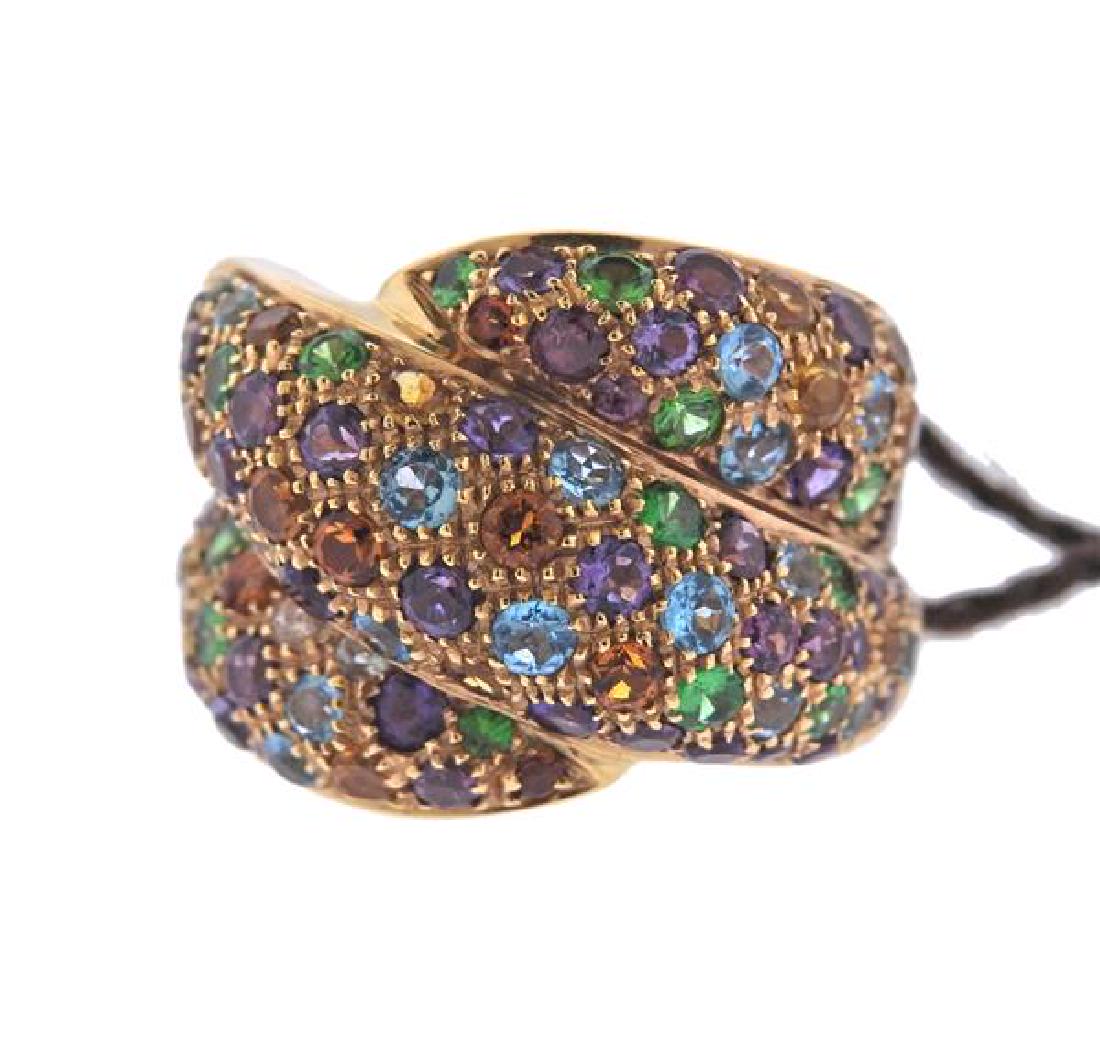 Damiani Gomitolo 18K Gold Multi Color Stone Ring (1 of 4)