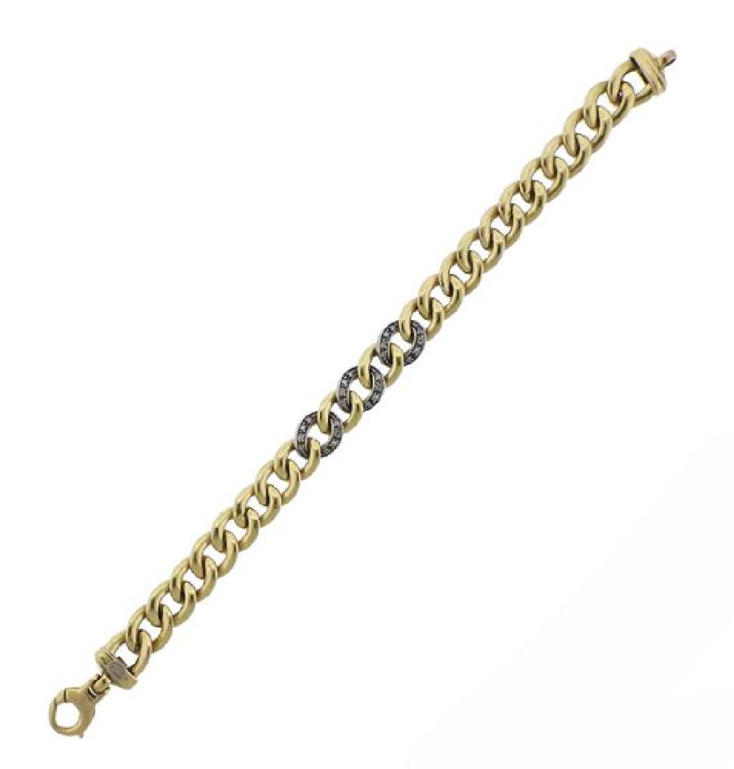Oro 18k Gold Diamond Link Bracelet (1 of 4)