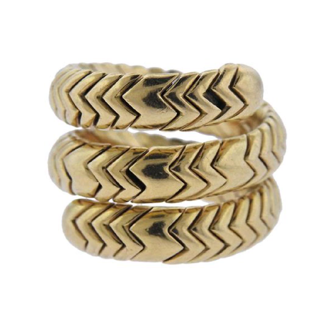 Bvlgari Bulgari Spiga Coil 18K Gold Ring (1 of 5)