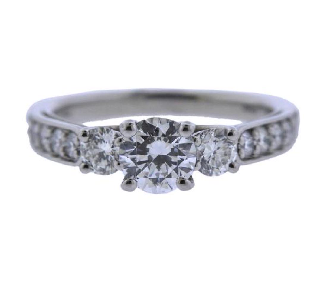 Ritani Palladium Diamond CZ Engagement Ring (1 of 3)