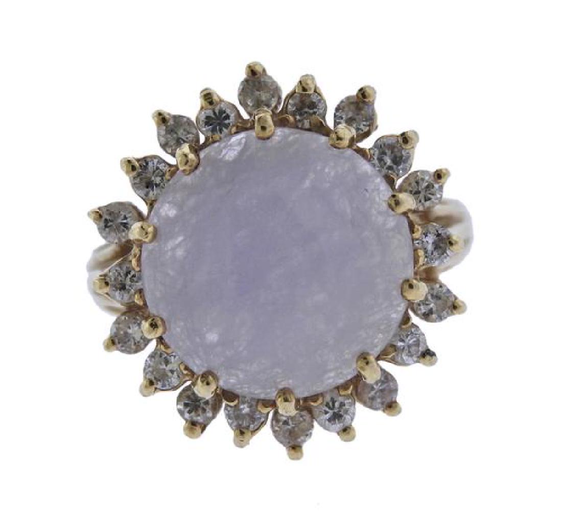 14k Gold Lavender Stone Diamond Ring (1 of 3)