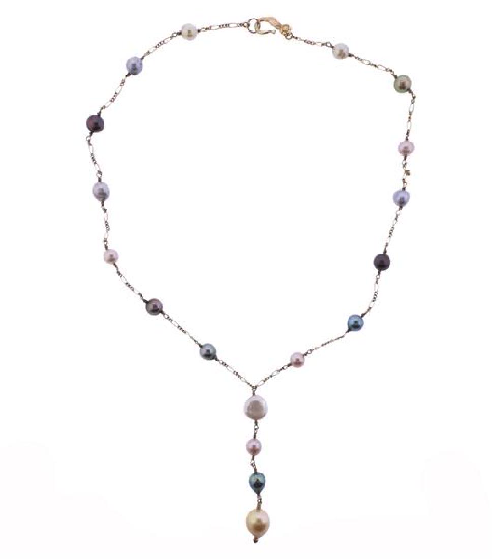 14k Gold Multicolor Pearl Necklace (1 of 3)