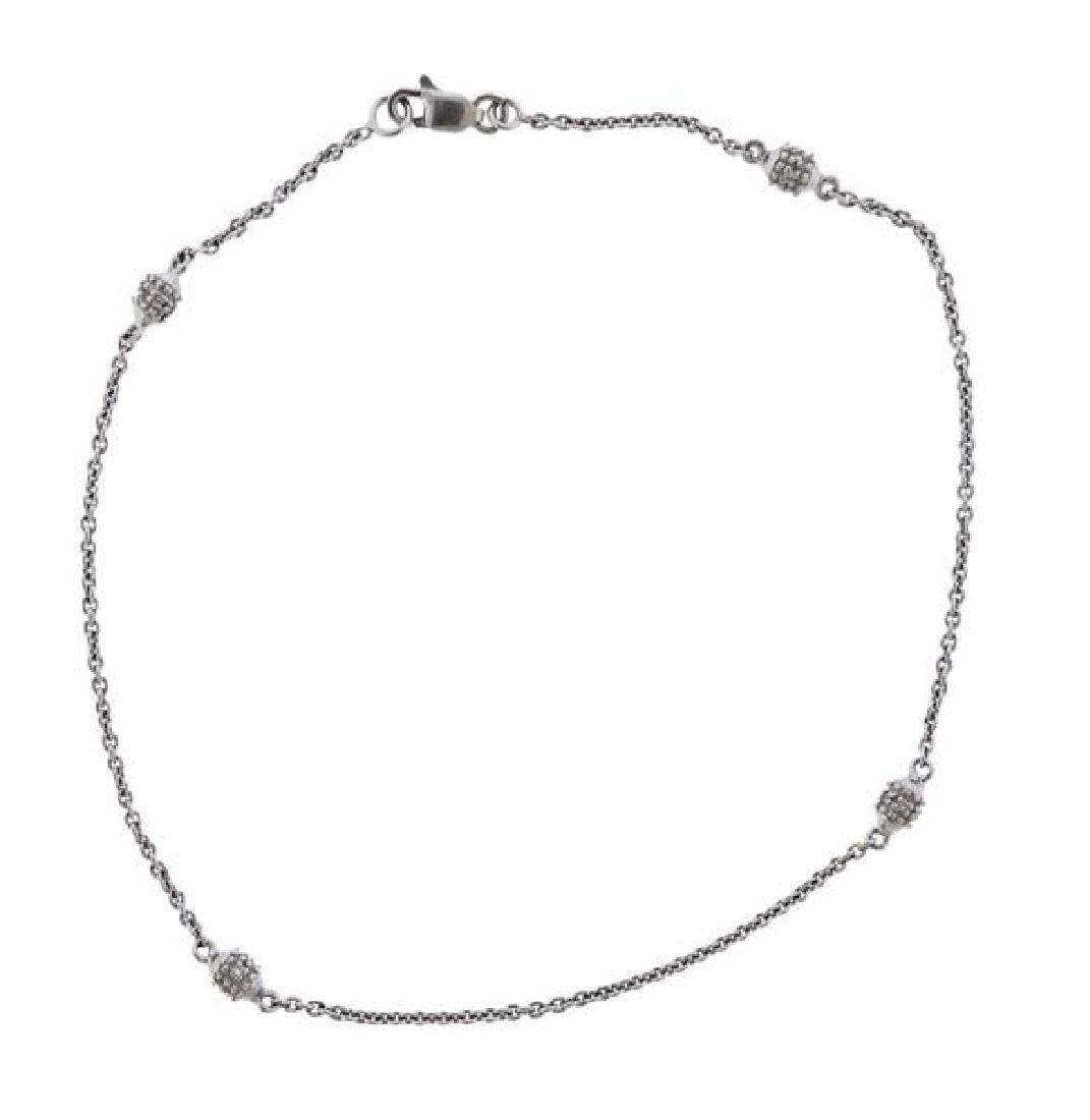 18K Gold Diamond Ankle Bracelet (1 of 3)