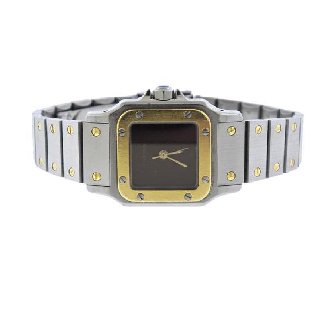 Cartier Santos 18k Gold Steel Automatic Watch (1 of 3)