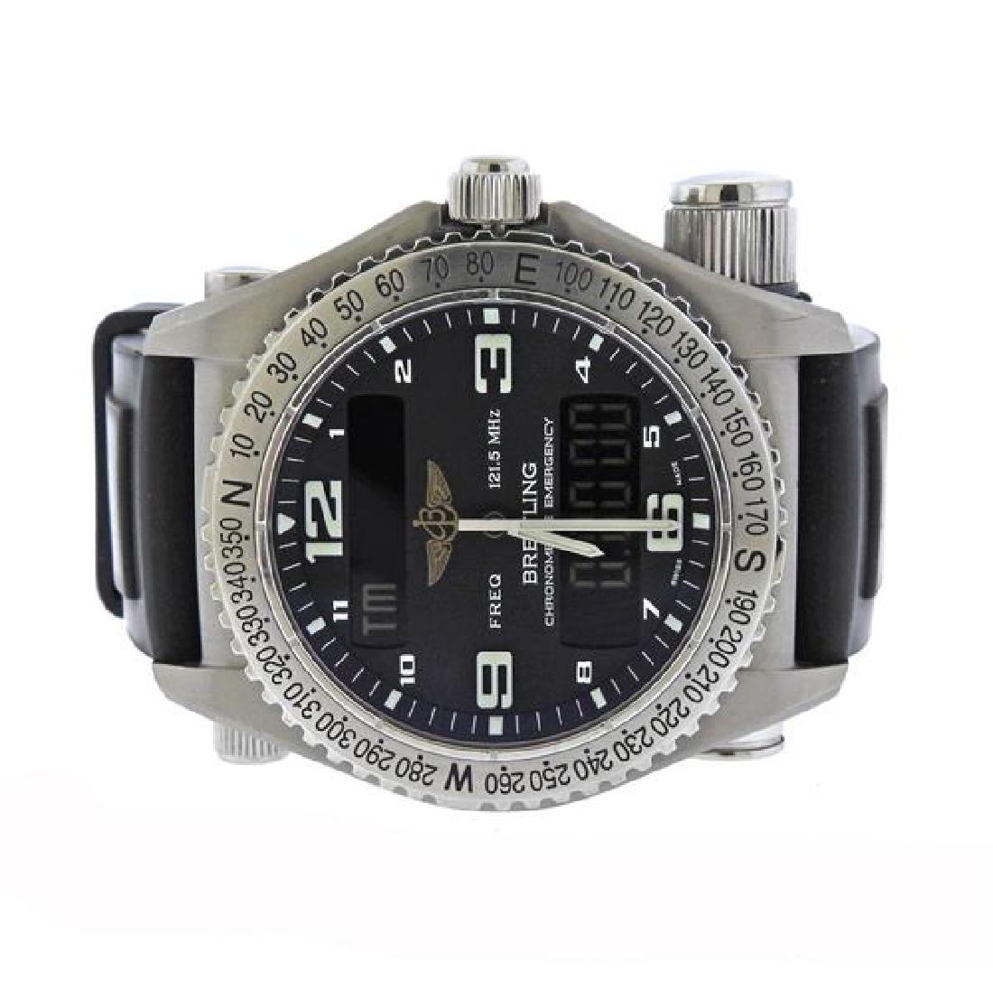 Breitling Emergency Titanium Rubber Strap Quartz Watch (1 of 7)