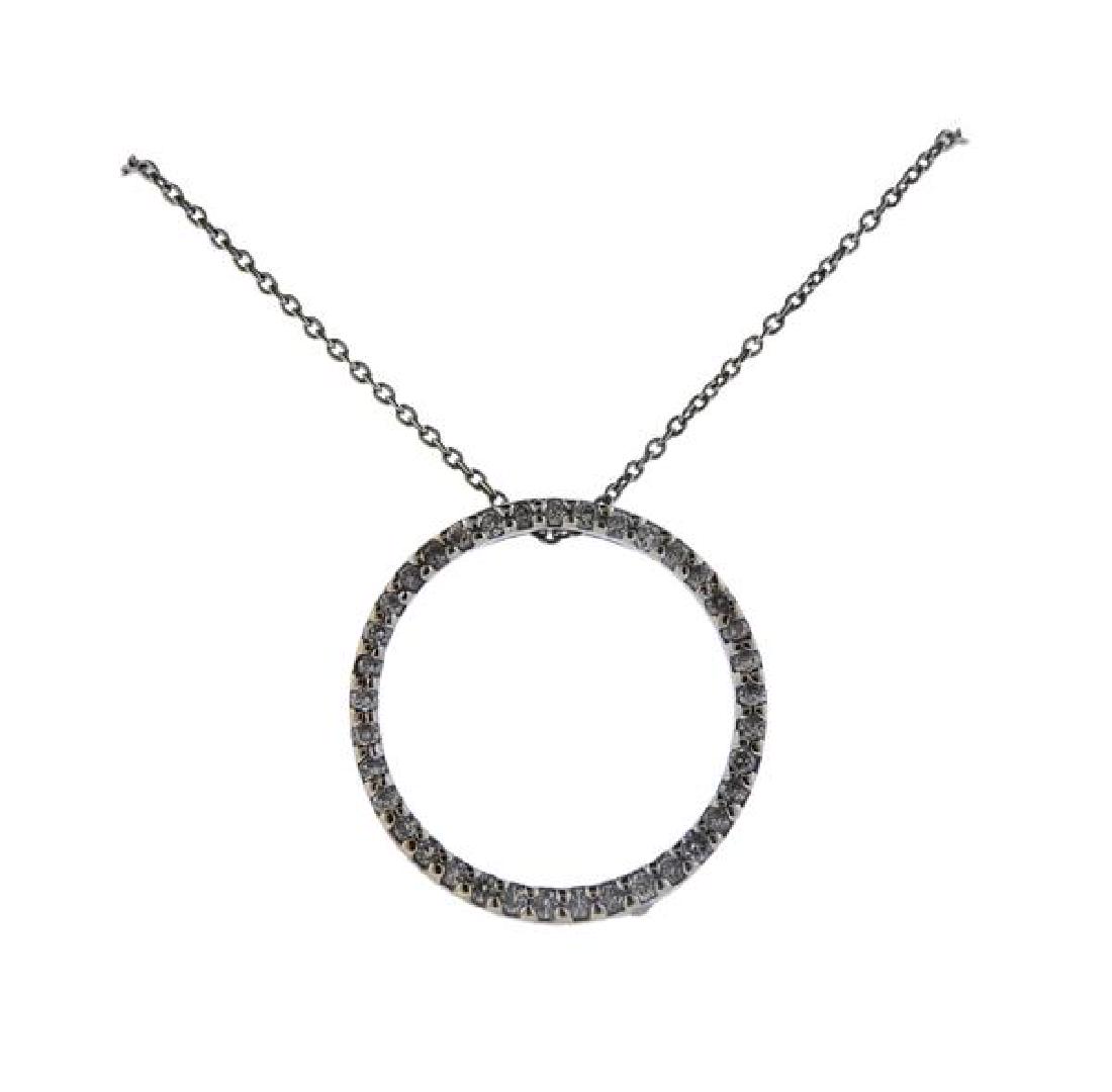 Roberto Coin 18K Gold Diamond Open Circle Pendant (1 of 3)