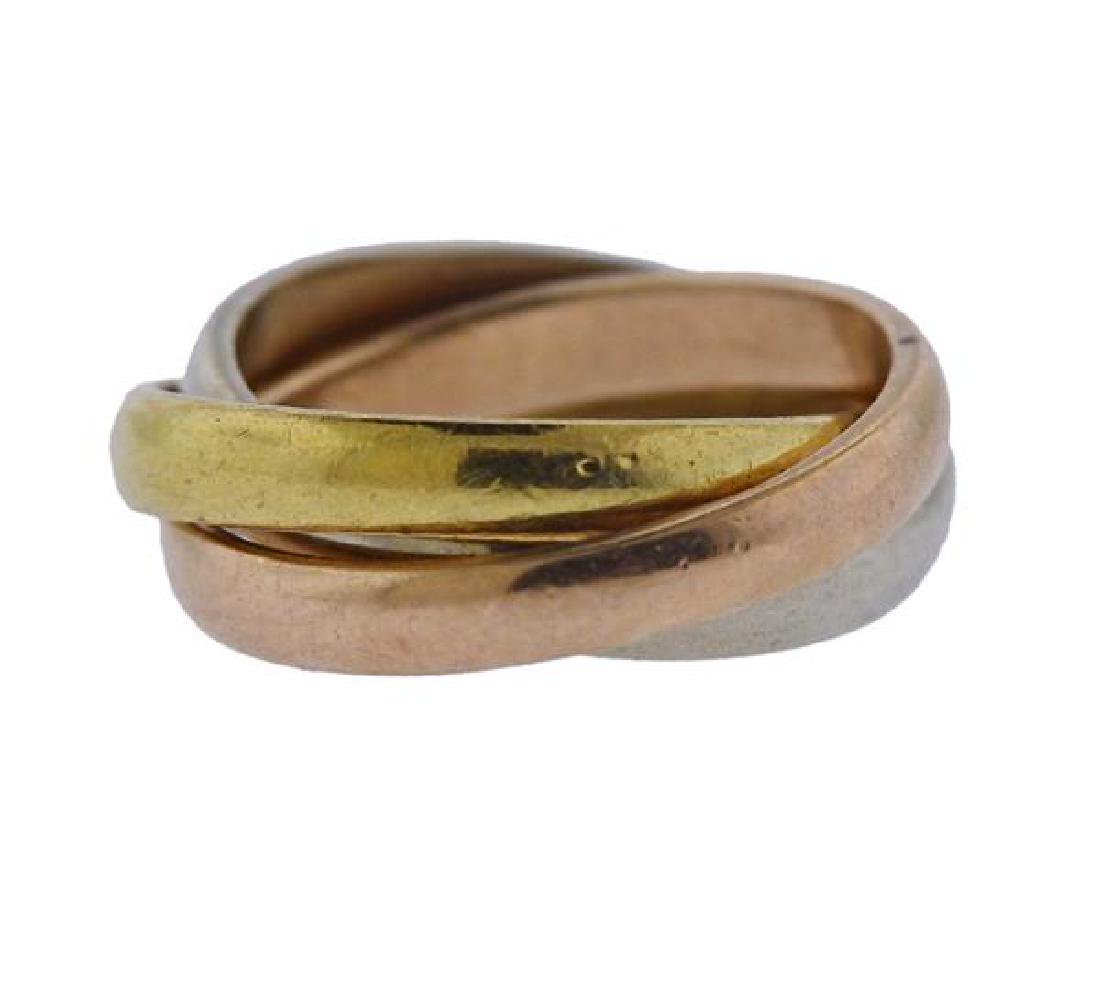 Cartier Trinity 18k Tri Colow Gold Band Ring (1 of 3)