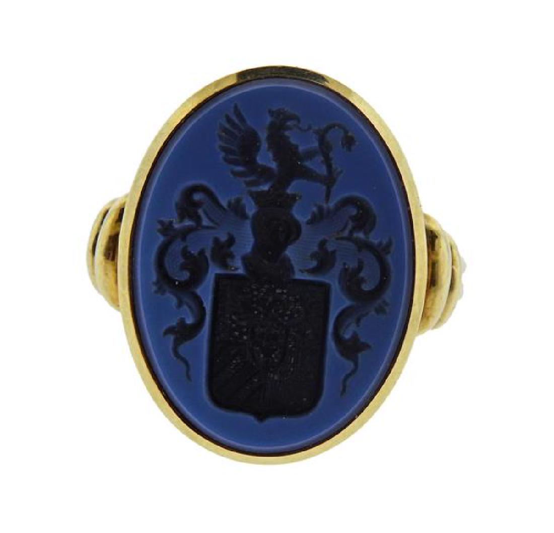 Antique 14K Gold Hardstone Intaglio Ring (1 of 4)