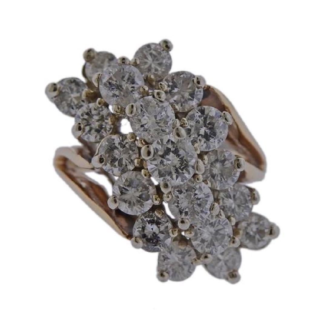 14k Gold 3.50ctw Diamond Waterfall Ring (1 of 4)