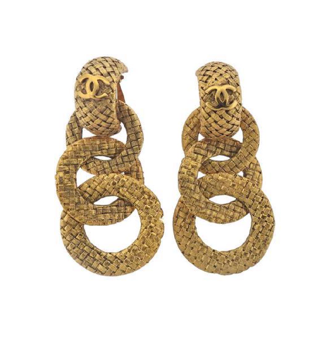 Vintage Chanel Costume Circle Drop Earrings (1 of 5)