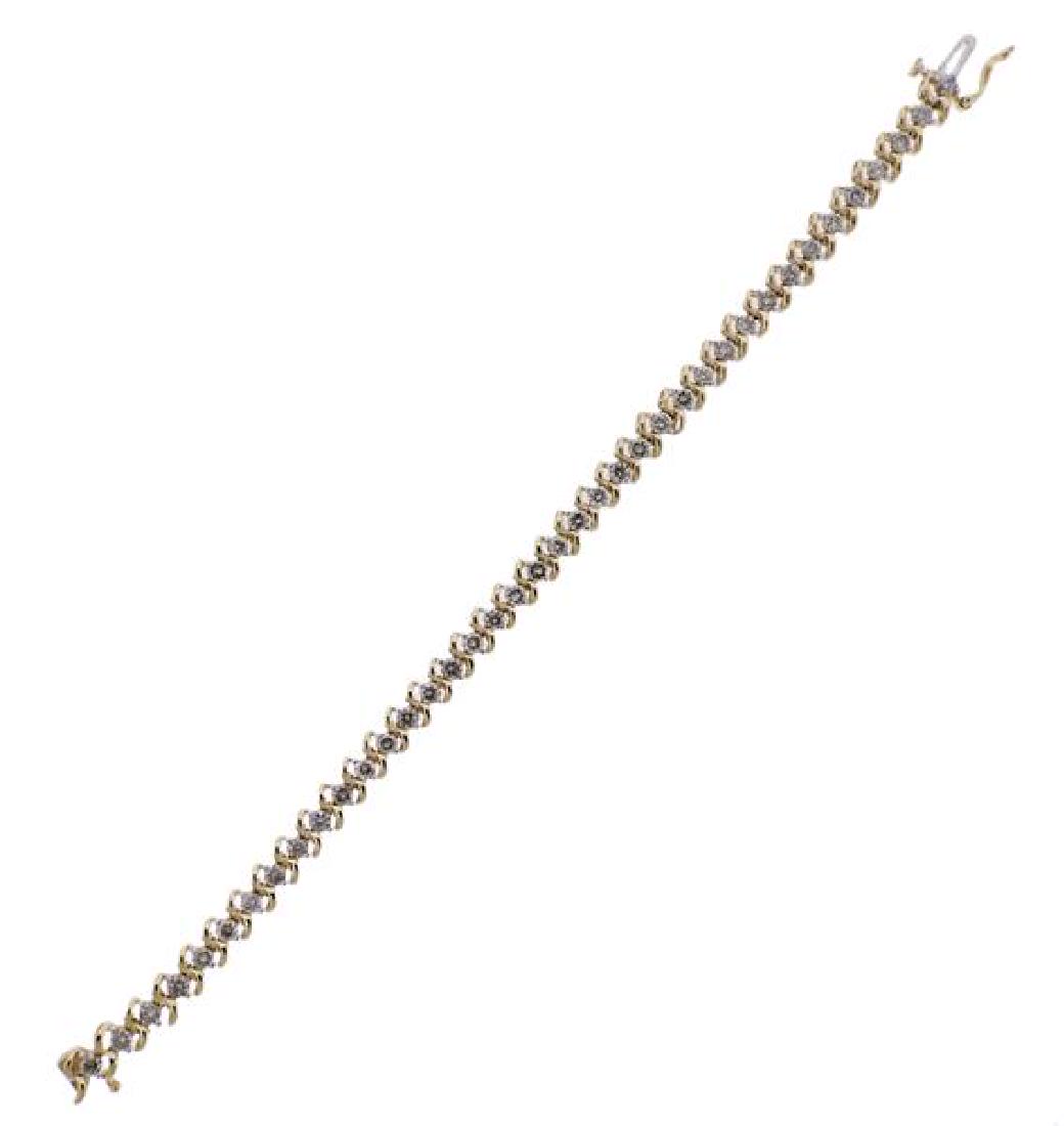 14k Gold Diamond Line Bracelet (1 of 4)