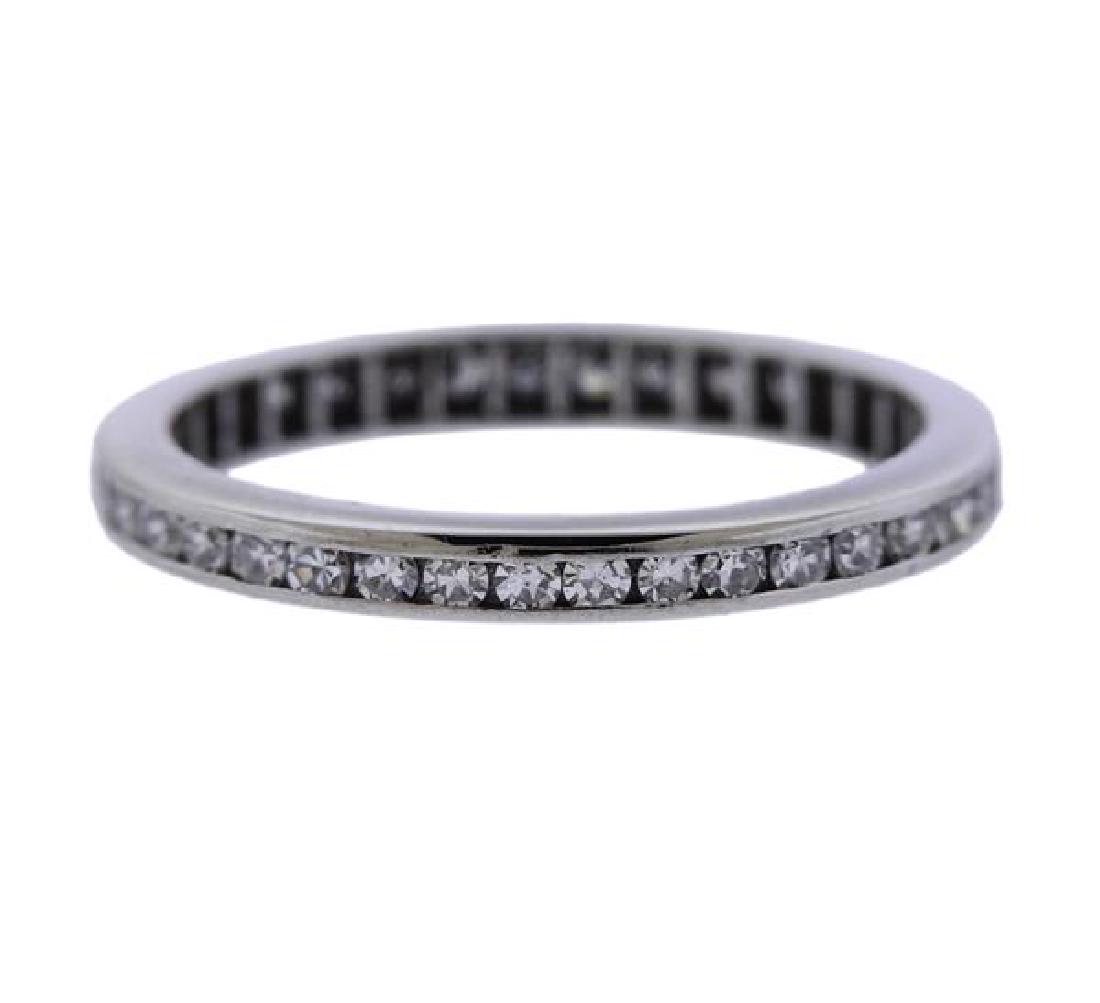 Platinum Diamond Eternity Wedding Band Ring (1 of 2)