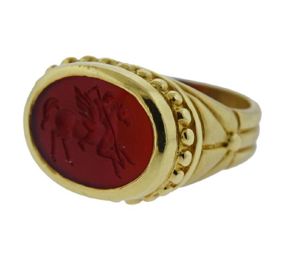 Seidengang Athena 18K Gold Carnelian Intaglio Ring (1 of 5)