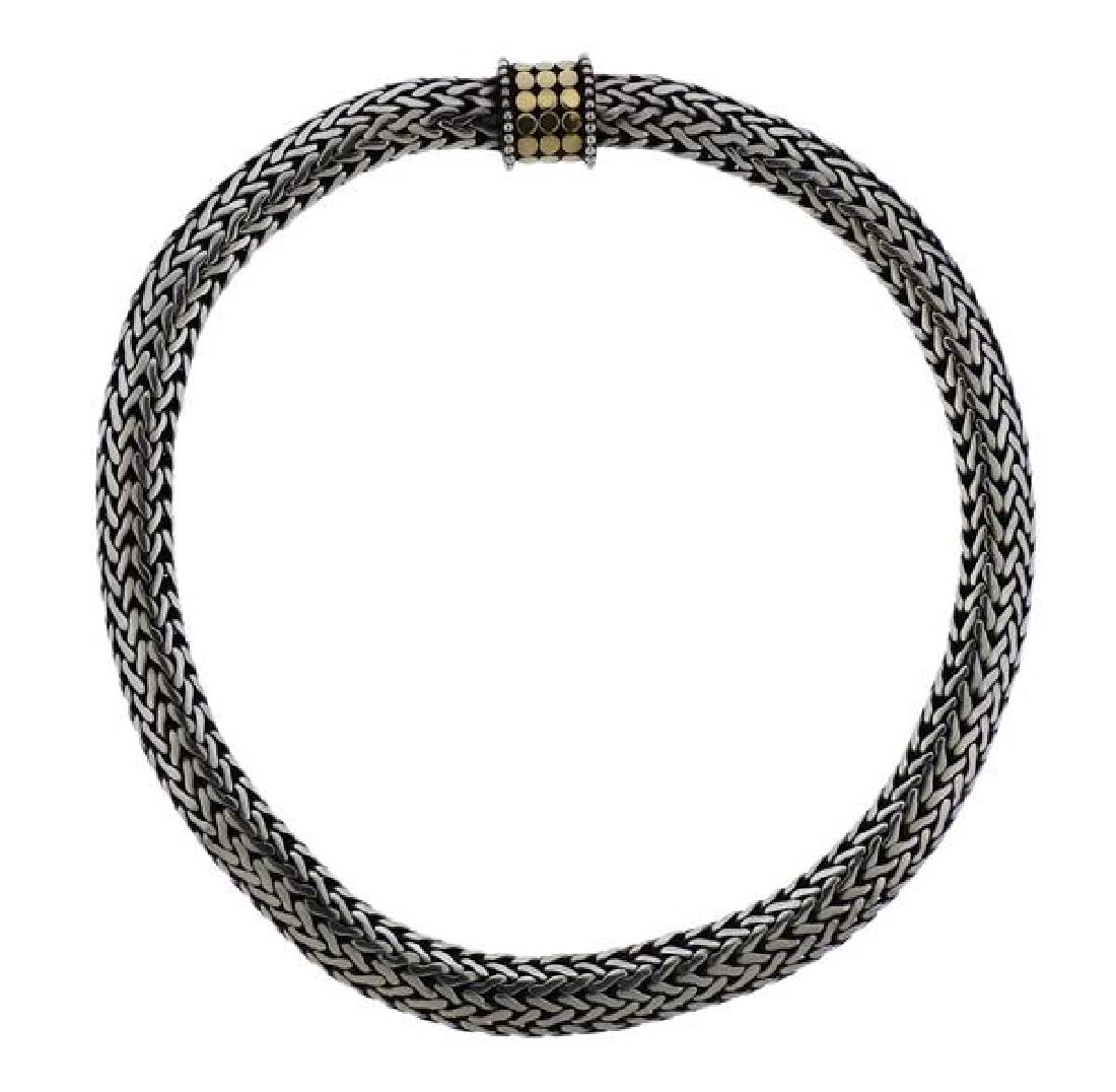 John Hardy 18K Gold Silver Collar Necklace (1 of 3)