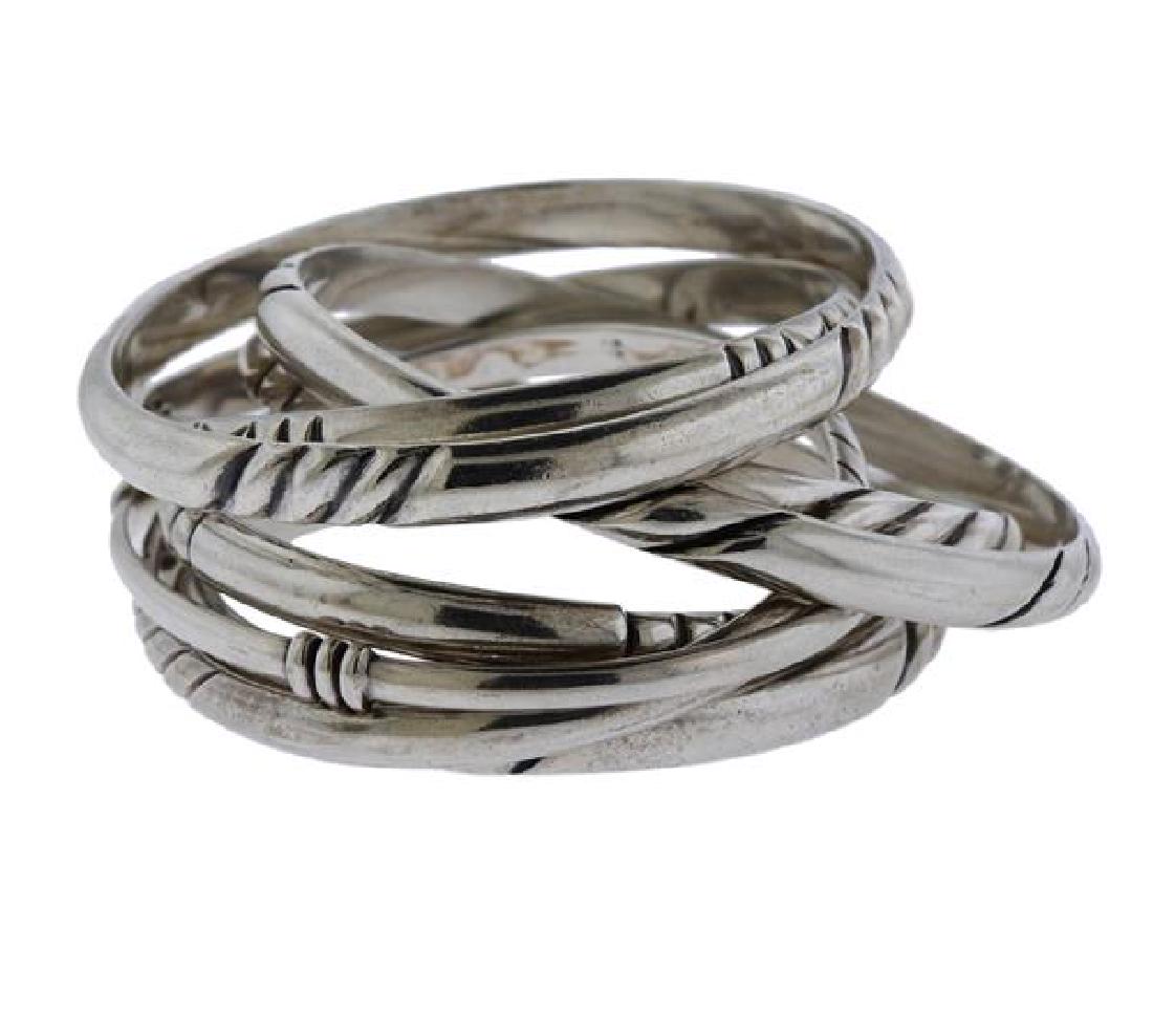 Kalo Sterling Silver Bangle Bracelet Lot of 8 (1 of 3)