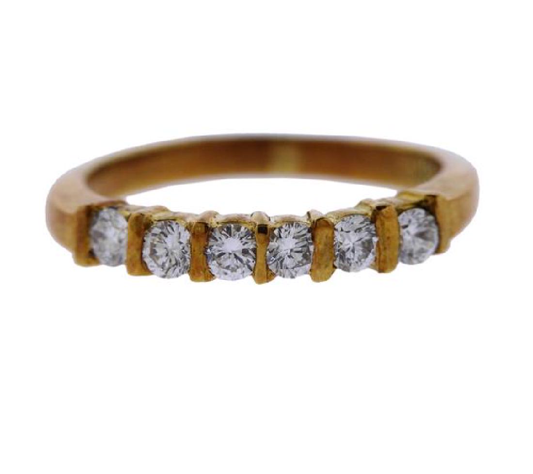 18k Gold Six Stone Diamond Ring (1 of 3)
