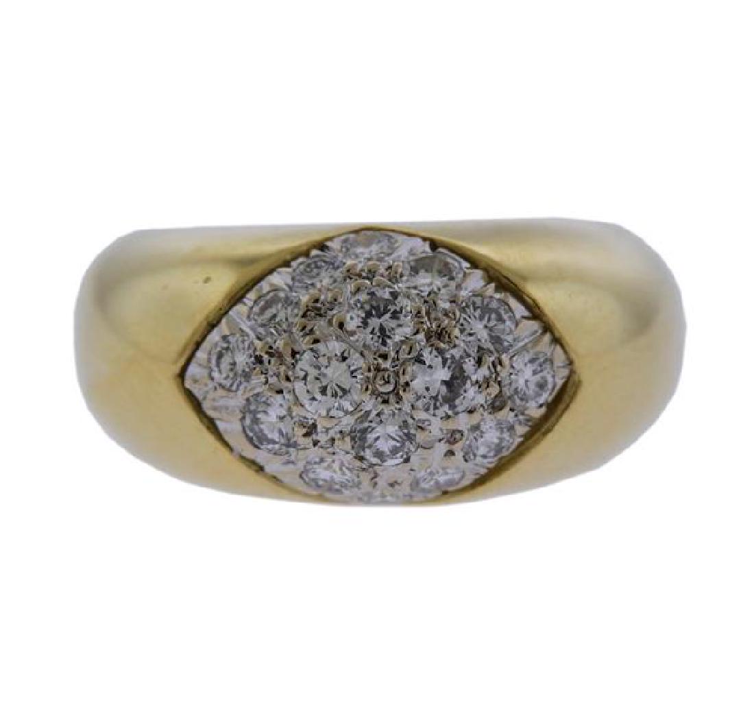 18k Gold Diamond Dome Ring (1 of 3)