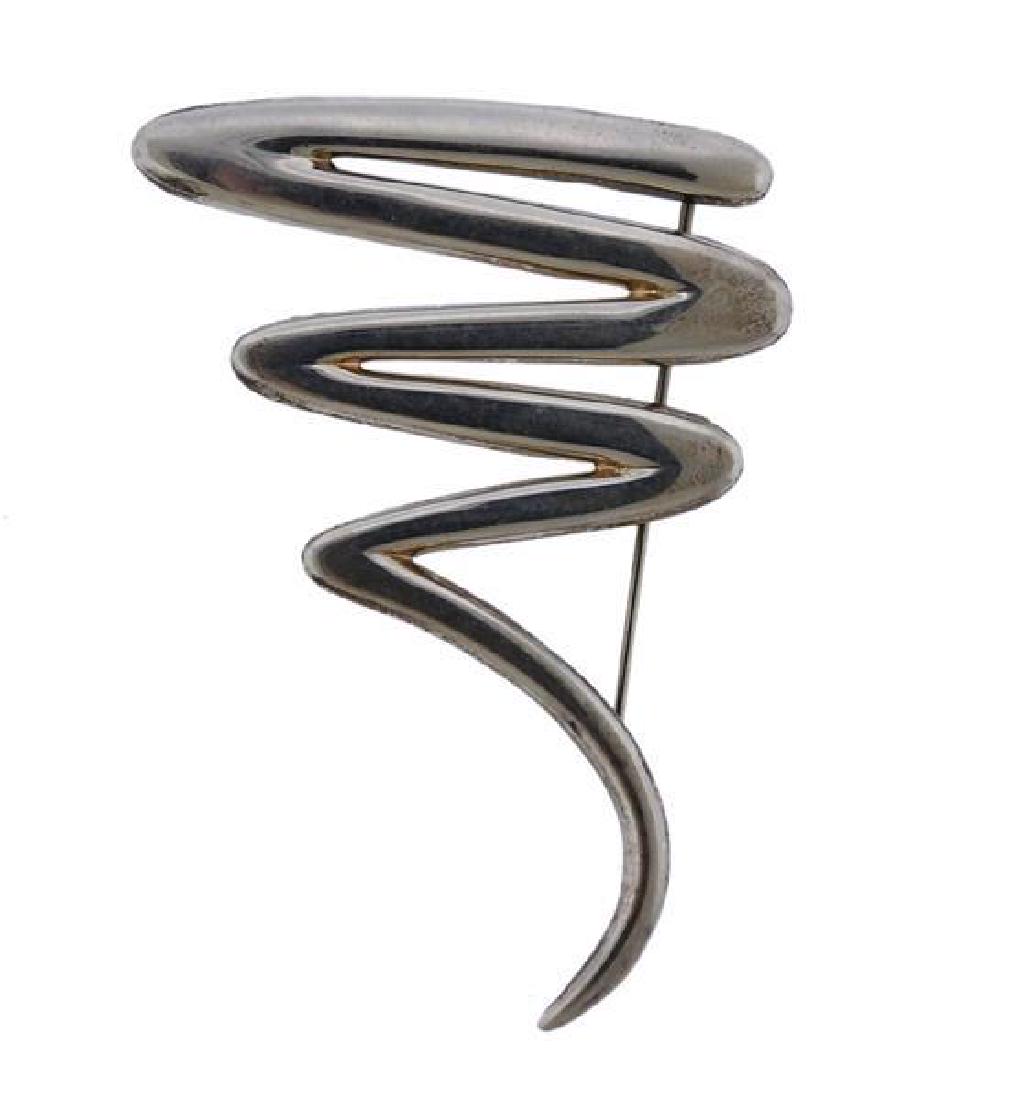 Tiffany & Co Paloma Picasso Sterling Zig Zag Brooch (1 of 4)