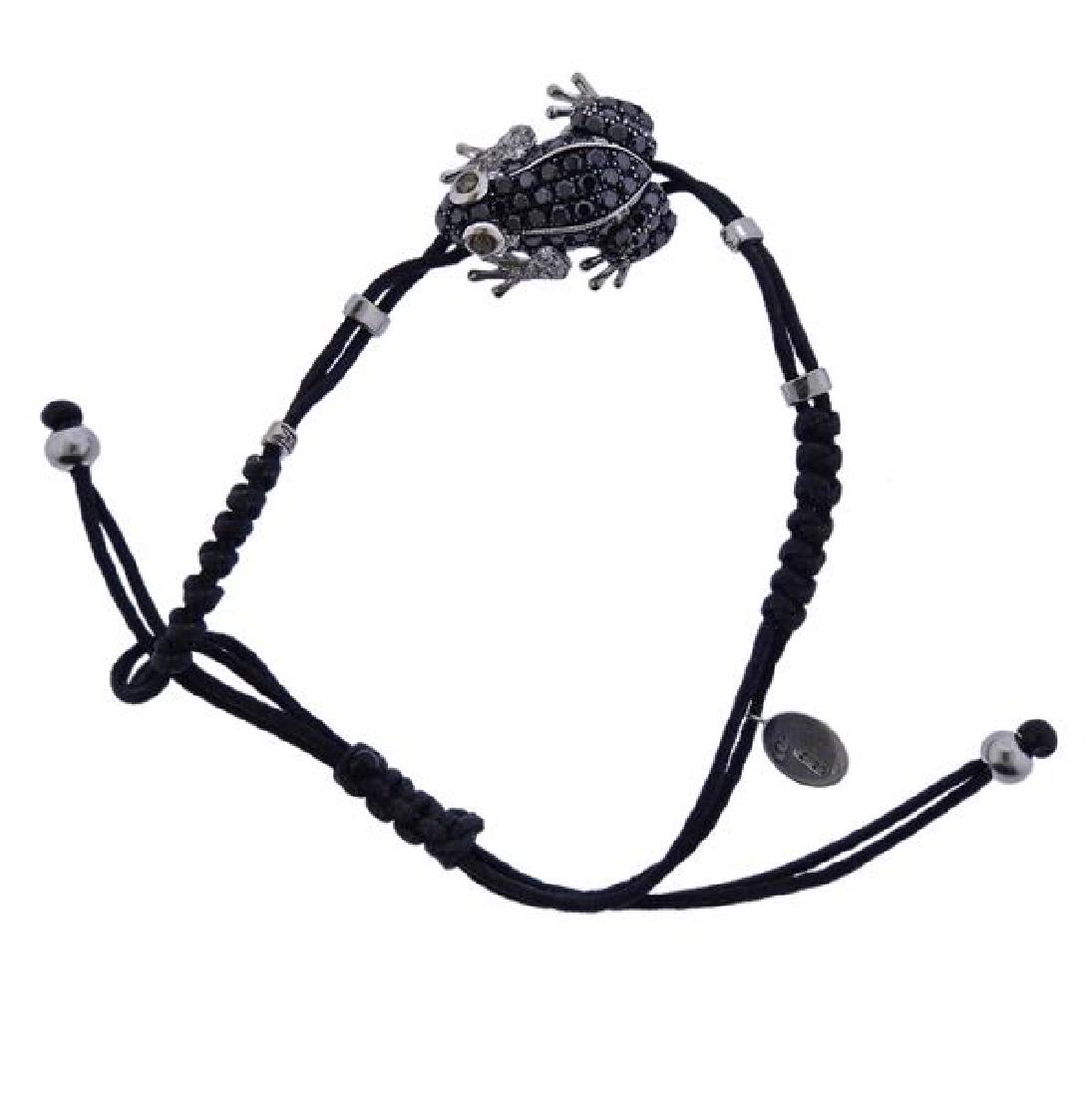 Pippo Perez 18k Gold Diamond Frog Cord Bracelet (1 of 5)